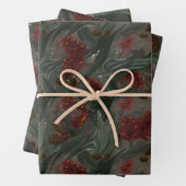 Australische eucalyptus flesborstel bloemig inpakpapier vel (In situ)