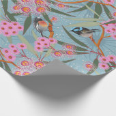 Australische Eucalyptus Flowers met vogels Cadeaupapier (Hoek)