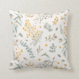 Australische eucalyptusbladeren beige blauwgroen kussen