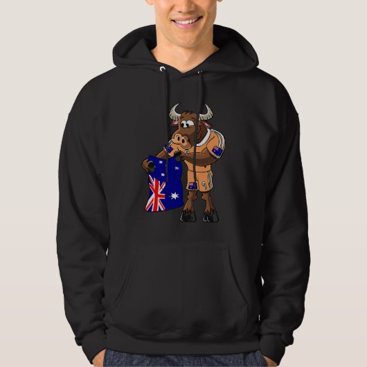 Australische Fan Stier Hoodie (Voorkant)