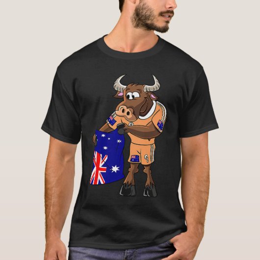 Australische Fan Stier T-shirt (Voorkant)