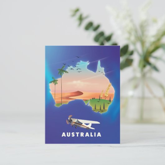 Australische feestdag briefkaart (Staand voorkant)