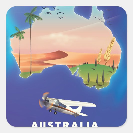 Australische feestdag vierkante sticker (Voorkant)