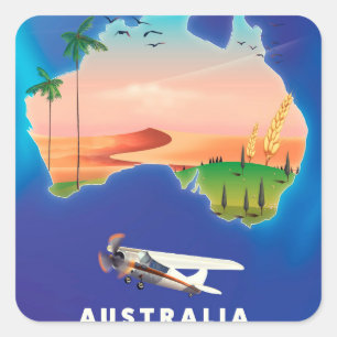 Australische feestdag vierkante sticker