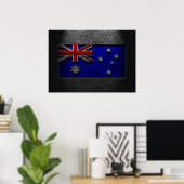 Australische Flag Stone Textuur Repost Poster (Thuiskantoor)