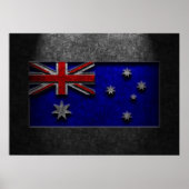 Australische Flag Stone Textuur Repost Poster (Voorkant)
