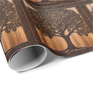 Australische Flora: De Wattle Tree Wood Print, Cadeaupapier