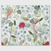 Australische flora Eucalyptus verlaat grote schaal Cadeaupapier (Vlak)