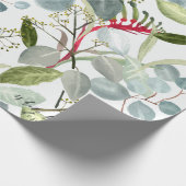 Australische flora Eucalyptus verlaat grote schaal Cadeaupapier (Hoek)