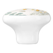 Australische florale flora en waterverf eucalyptus keramische knop (Zijkant)