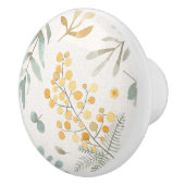 Australische florale flora en waterverf eucalyptus keramische knop (Rechts)