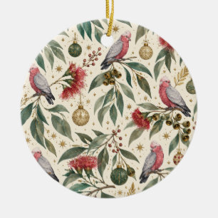 Australische Galah Botanische Kerst Ornament