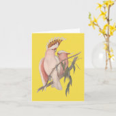 Australische Galah Kaart John Gould (Gele Bloem)