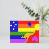 Australische Gay Pride Flag Briefkaart (Staand voorkant)