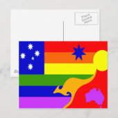 Australische Gay Pride Flag Briefkaart (Voorkant / Achterkant)