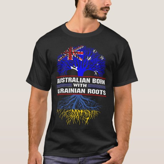 Australische Geboren met Oekraïense wortels T-shirt (Voorkant)