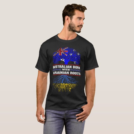 Australische Geboren met Oekraïense wortels T-shirt (Voorkant volledig)