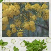 Australische Gele Wattle Tree, Theedoek (Gevouwen)