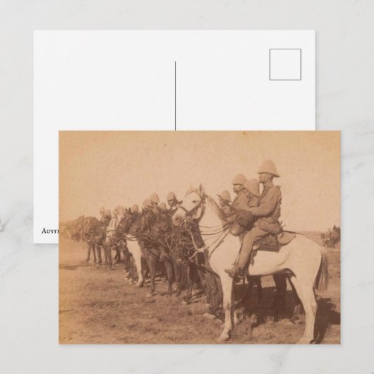 Australische gemonteerde geweren briefkaart (Voorkant / Achterkant)