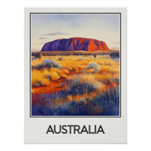 Australische gintage, majesteit van Uluru Perfect Poster