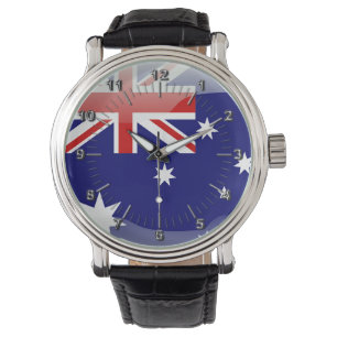 Australische glanzende vlag horloge