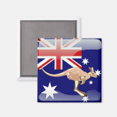 Australische glanzende vlag magneet (Voorkant / Achterkant)