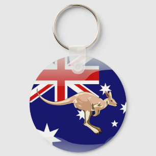 Australische glanzende vlag sleutelhanger