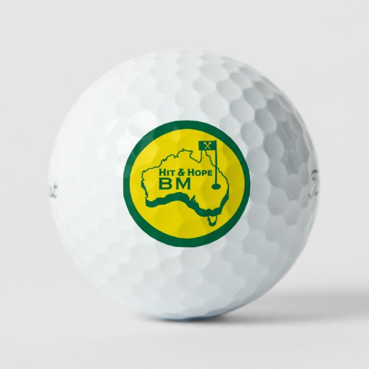 Australische golfcadeaus golfballen (Voorkant)