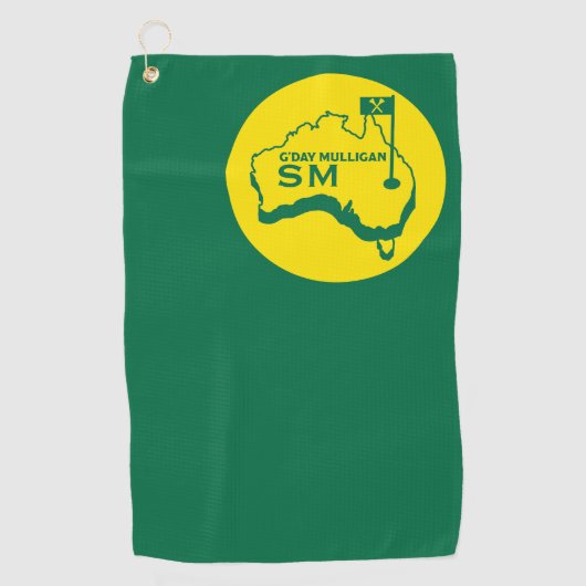 Australische golfcadeaus golfhanddoek (Voorkant)