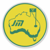 Australische golfcadeaus sticker (Voorkant)