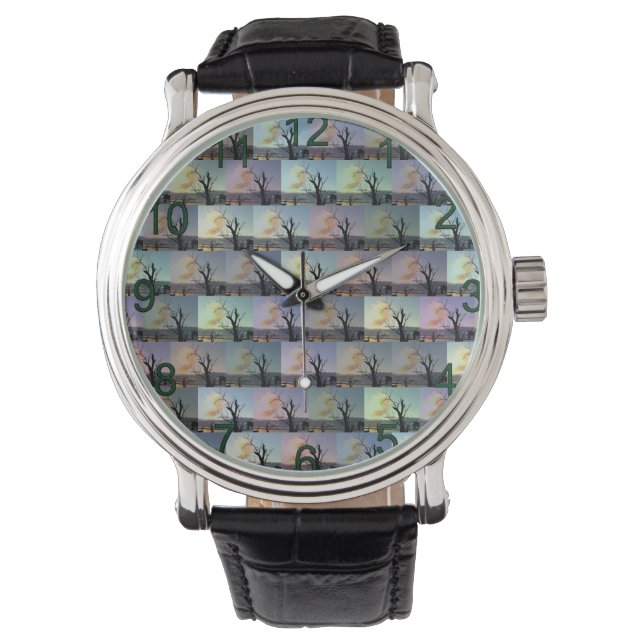 Australische gombomen abstracte kunst, horloge (Voorkant)