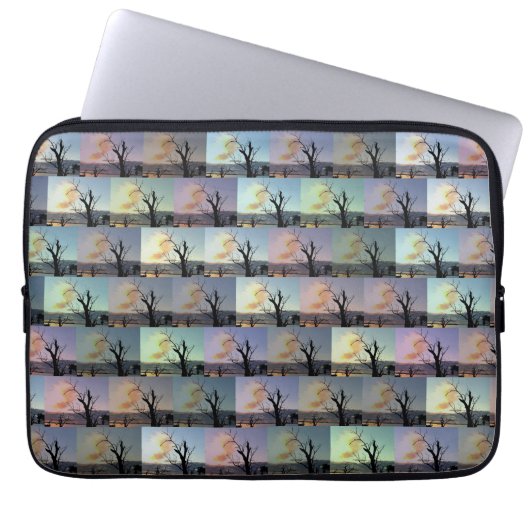 Australische gombomen abstracte kunst, laptop sleeve (Voorkant)