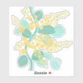 Australische gouden bloesem sticker (Vel)