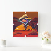 Australische grazier-wandklok vierkante klok (Huis)