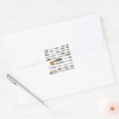australische groep van zoetwatervissen vierkante sticker (Envelop)