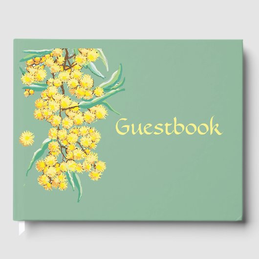 Australische Guestbook: "Wattle blossom" Gastenboek (Voorkant)