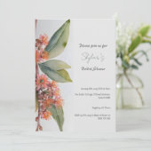 Australische Gumnut Bloemen Uitnodiging (Staand voorkant)