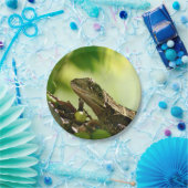 Australische hagedis verstopt tussen bladeren, 7" papieren bordje (Feest)