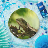 Australische hagedis verstopt tussen bladeren, 9" papieren bordje (Feest)