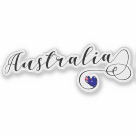 Australische hartvlag sticker