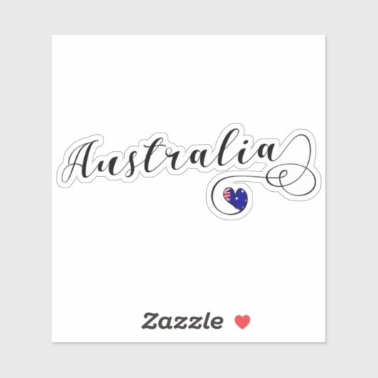 Australische hartvlag sticker (Vel)