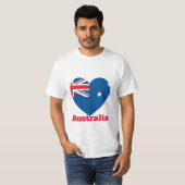 Australische hartvlag T-Shirt (Voorkant volledig)