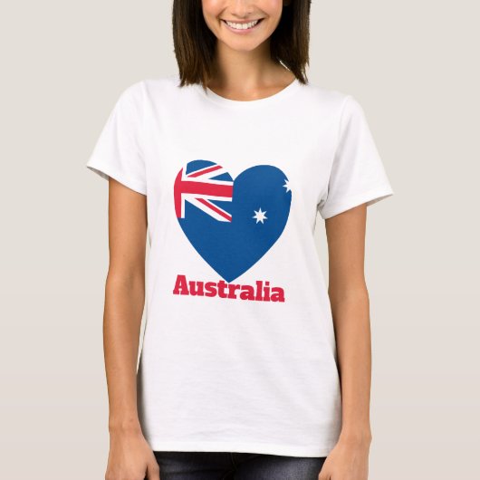 Australische hartvlag t-shirt (Voorkant)