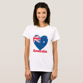 Australische hartvlag t-shirt (Voorkant volledig)
