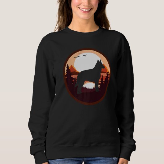 Australische Heeler Rundvee Hond Retro 5 Trui (Voorkant)