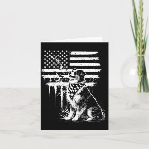 Australische herder Amerikaanse vlag 4 juli VS Kaart