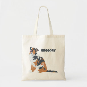 Australische herder Aussie hond blaffen Tote Bag