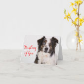 Australische herder Aussie hond denkt aan jou Kaart (Gele Bloem)