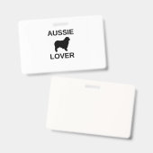 Australische herder Aussie liefhebber Badge (Voor- en achterkant)