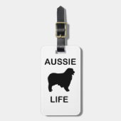 australische herder aussie life bagagelabel (Voorkant verticaal)